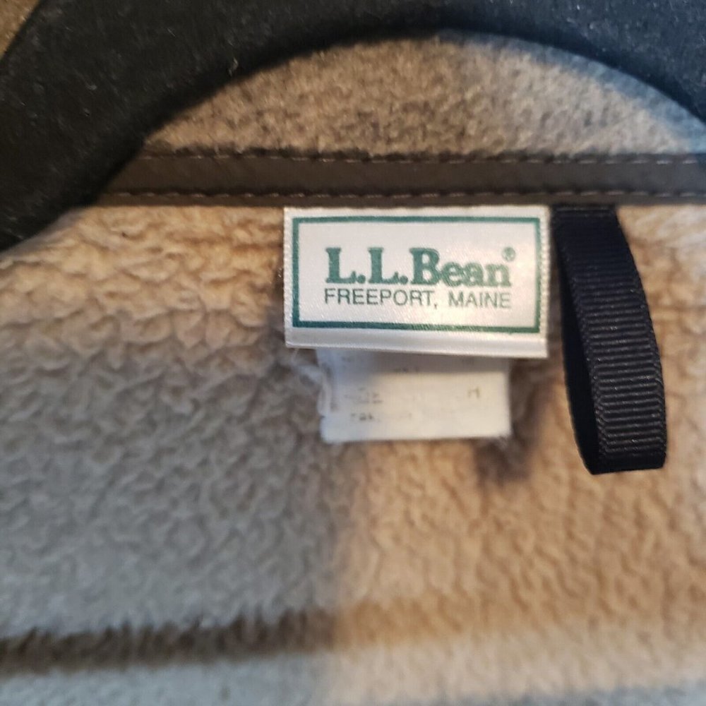 Vintage L.L Bean Women’s Brown Free Port Maine Sherpa Fleece Jacket Size XL - Picture 4 of 4